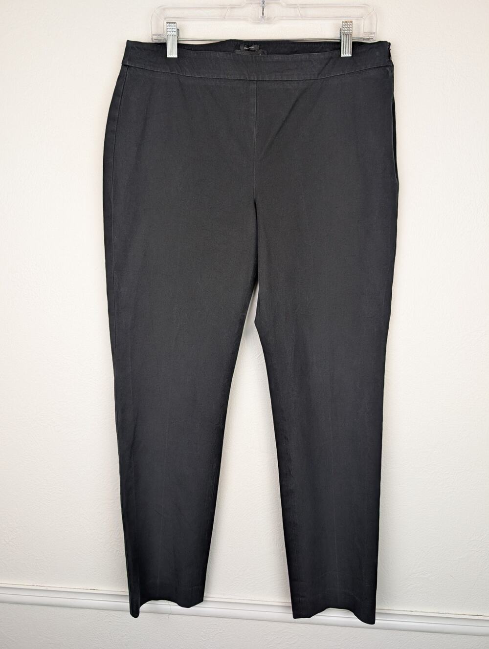 Talbots Chatham Pants Ankle Slim Classic Career Office Neutral Black Size 10